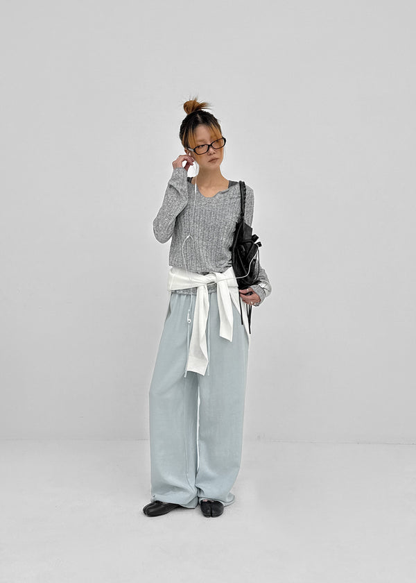 FKA Summer V-neck Long Sleeve Tee