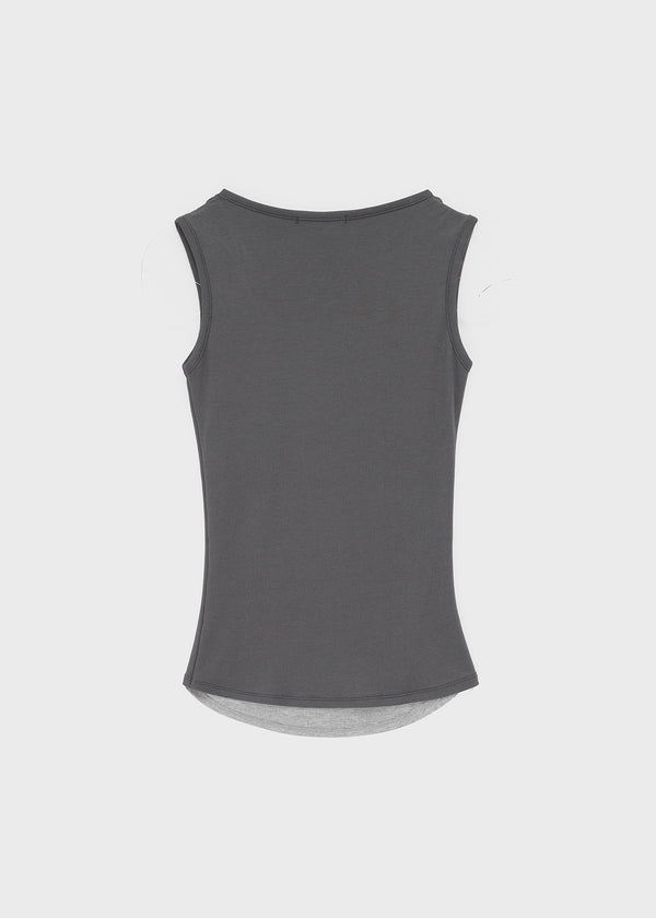 Luisha color-block layered sleeveless top