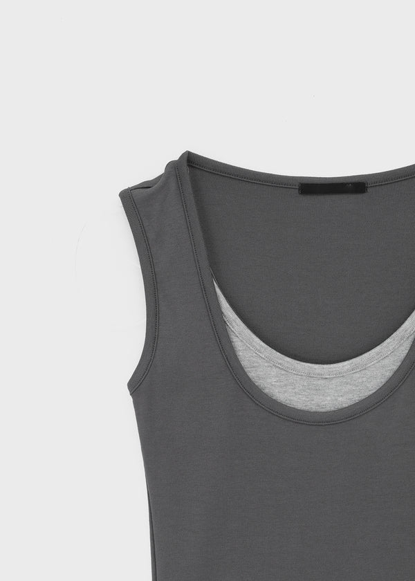 Luisha color-block layered sleeveless top