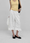 Heve Dot Frill 3/4 Length Capri Pants