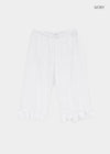 Heve Dot Frill 3/4 Length Capri Pants