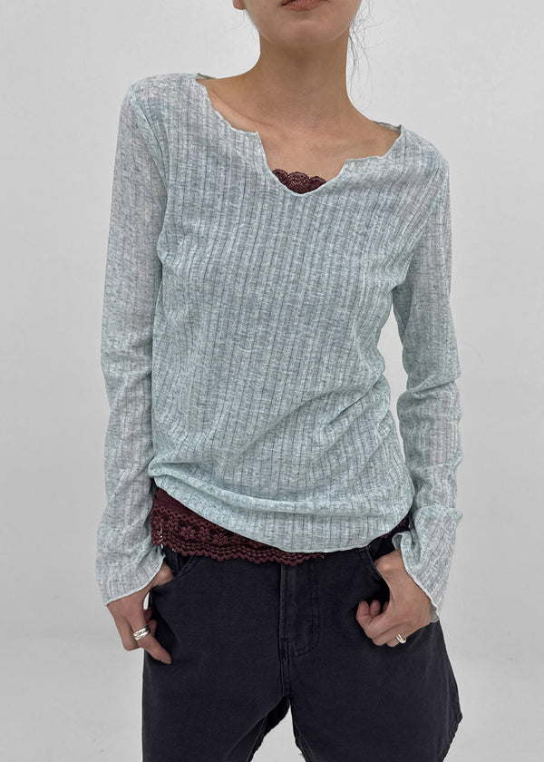 FKA Summer V-neck Long Sleeve Tee