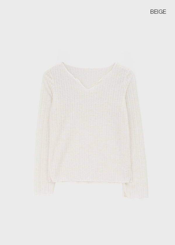 FKA Summer V-neck Long Sleeve Tee