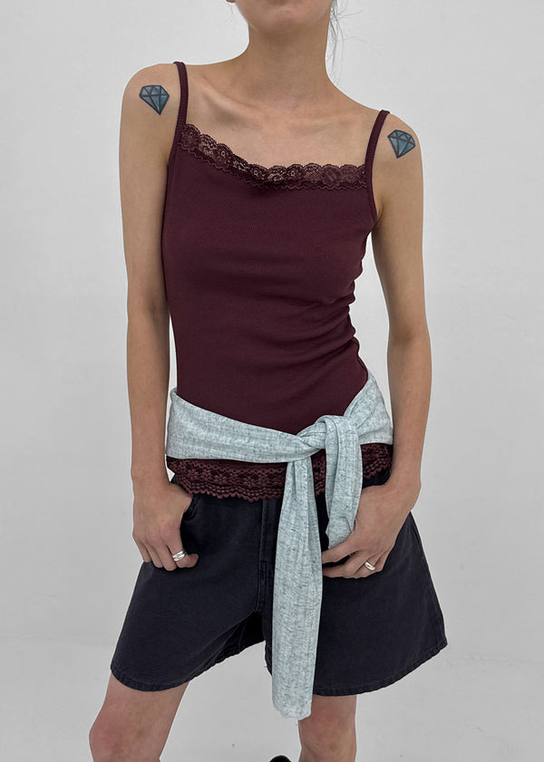 Monelli Lace Square Neck Sleeveless