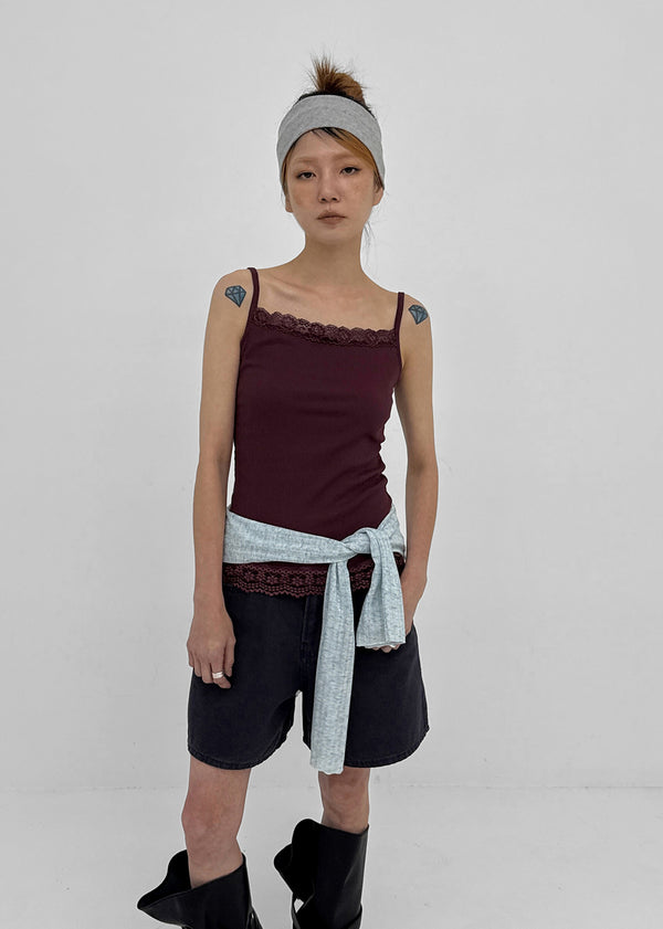 Monelli Lace Square Neck Sleeveless