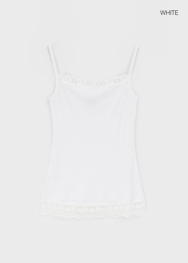 Monelli Lace Square Neck Sleeveless