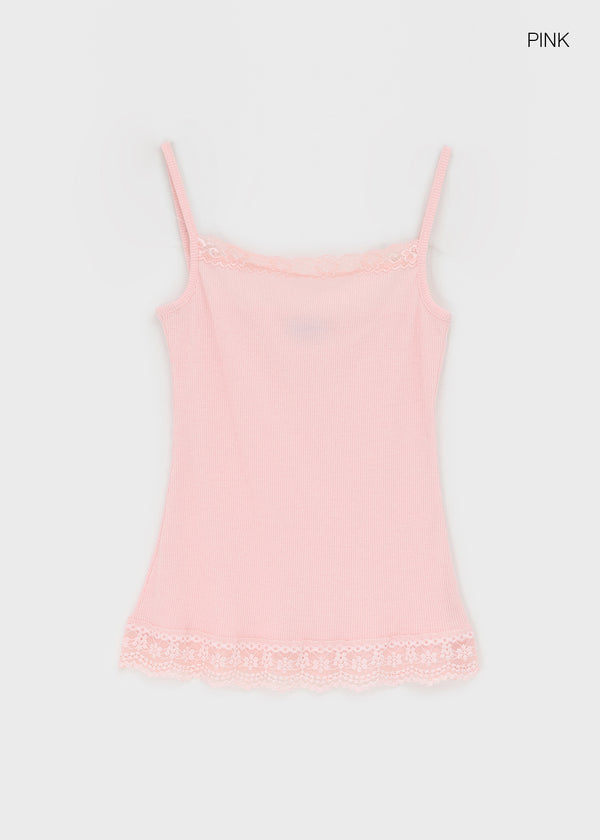Monelli Lace Square Neck Sleeveless