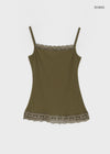 Monelli Lace Square Neck Sleeveless