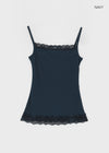 Monelli Lace Square Neck Sleeveless