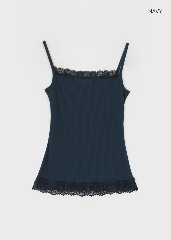 Monelli Lace Square Neck Sleeveless