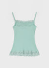 Monelli Lace Square Neck Sleeveless