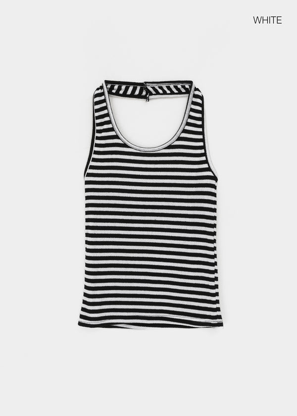 Tessian striped knit halter top