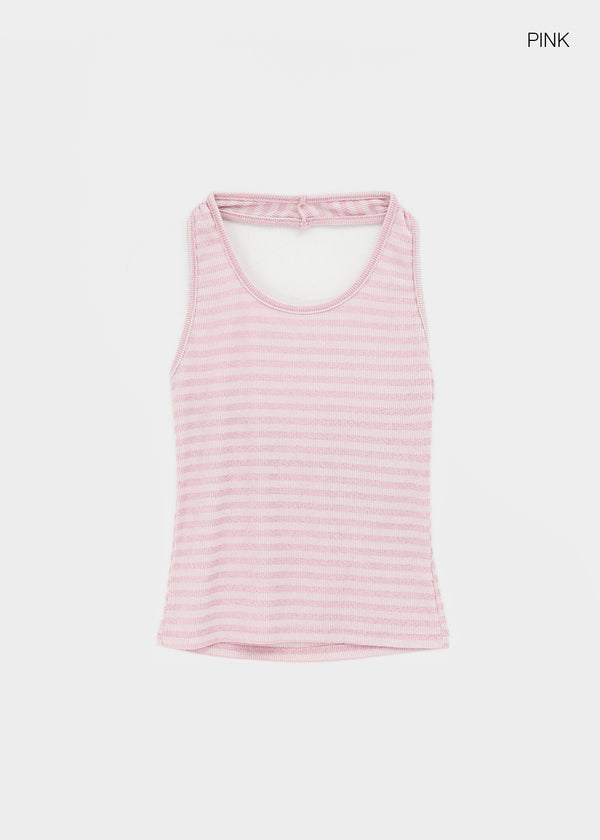 Tessian striped knit halter top