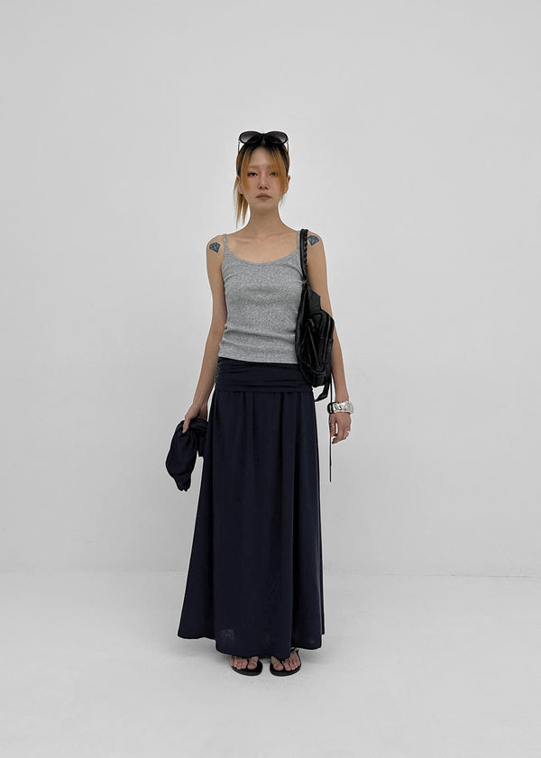 Roselen Ribbed U-Neck Sleeveless