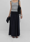 Forit Folding Shirred Long Skirt (Available as a set)