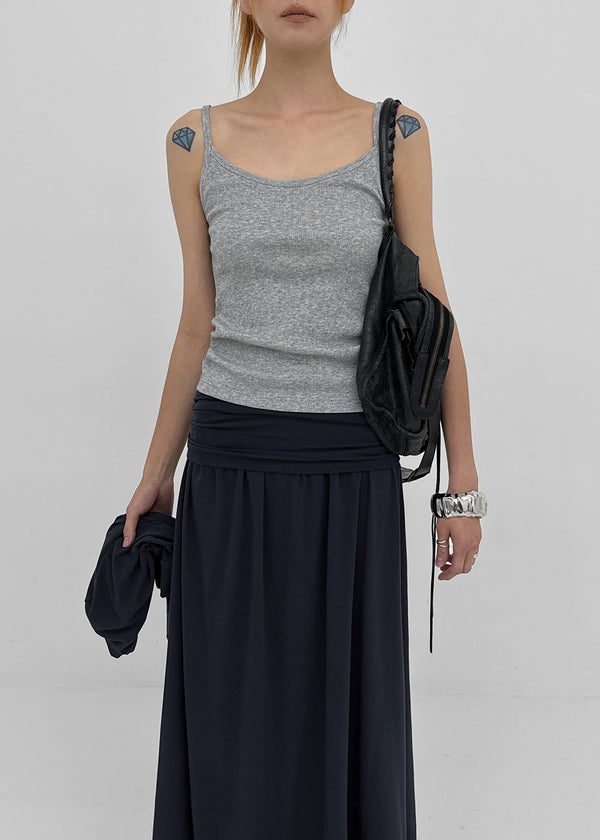 Roselen Ribbed U-Neck Sleeveless