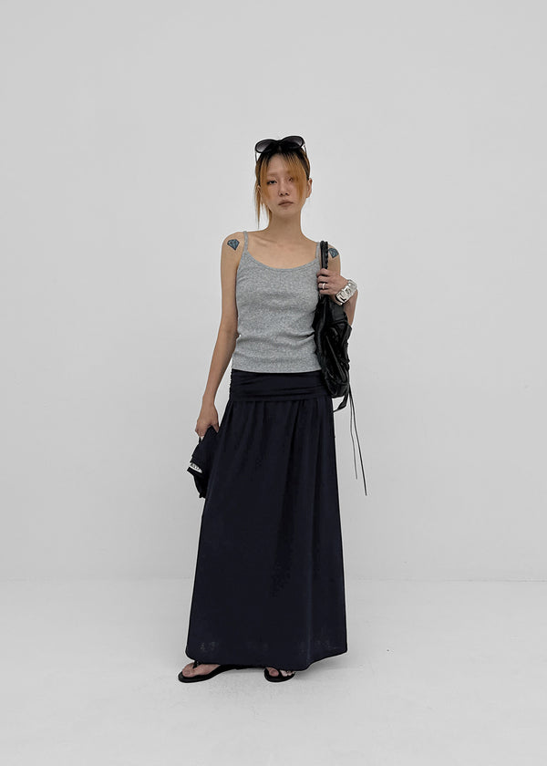 Roselen Ribbed U-Neck Sleeveless