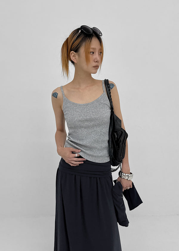Roselen Ribbed U-Neck Sleeveless