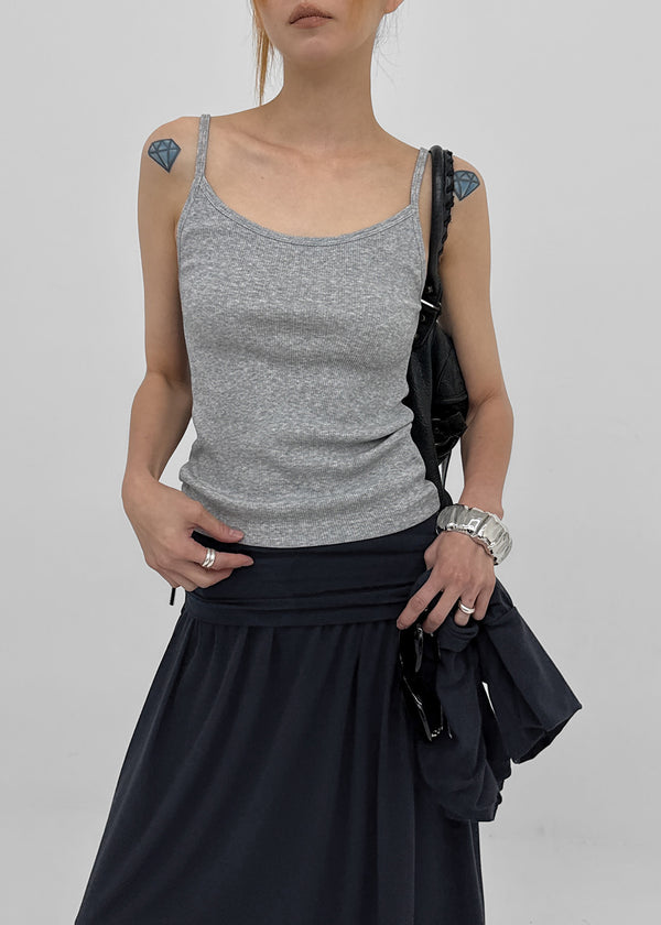 Roselen Ribbed U-Neck Sleeveless