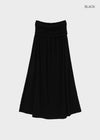 Forit Folding Shirred Long Skirt (Available as a set)