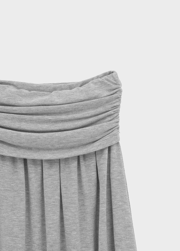Forit Folding Shirred Long Skirt (Available as a set)