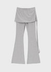 Deck shirred bootcut skirt pants