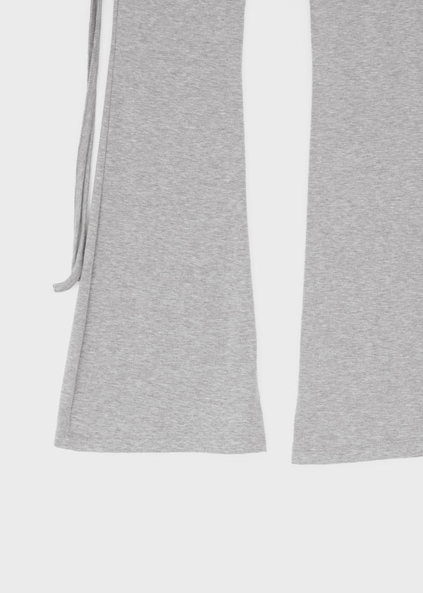 Deck shirred bootcut skirt pants