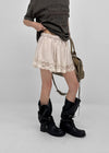 Nellie's satin lace miniskirt