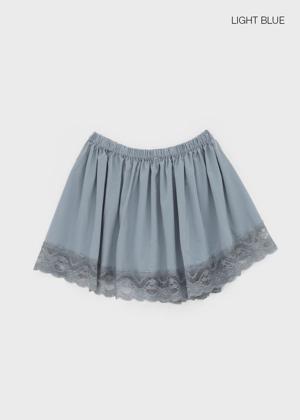 Nellie's satin lace miniskirt