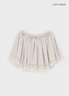 Nellie's satin lace miniskirt