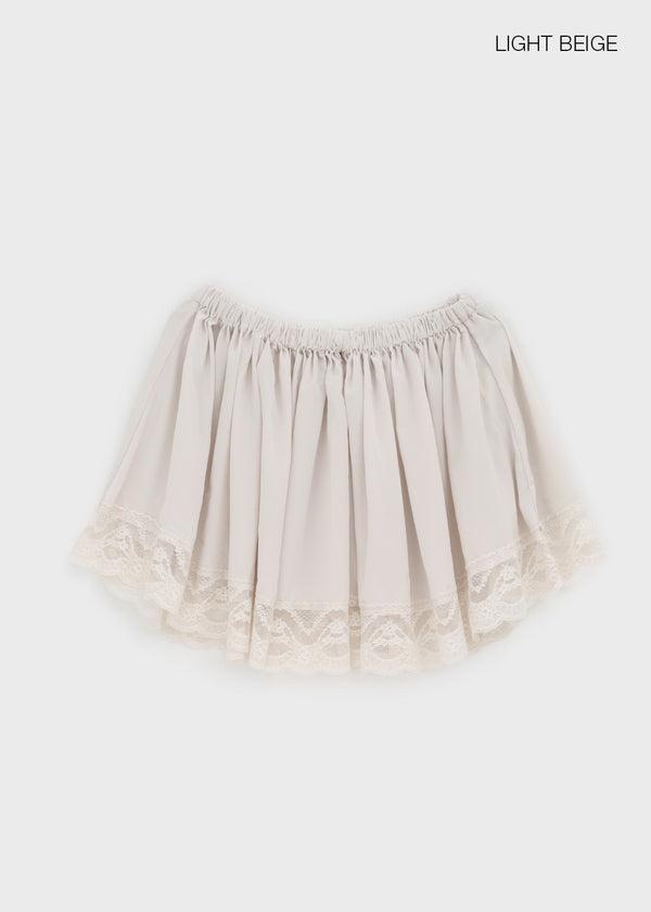 Nellie's satin lace miniskirt