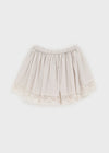 Nellie's satin lace miniskirt