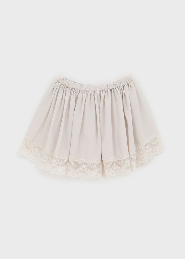 Nellie's satin lace miniskirt