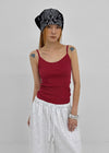 Roselen Ribbed U-Neck Sleeveless