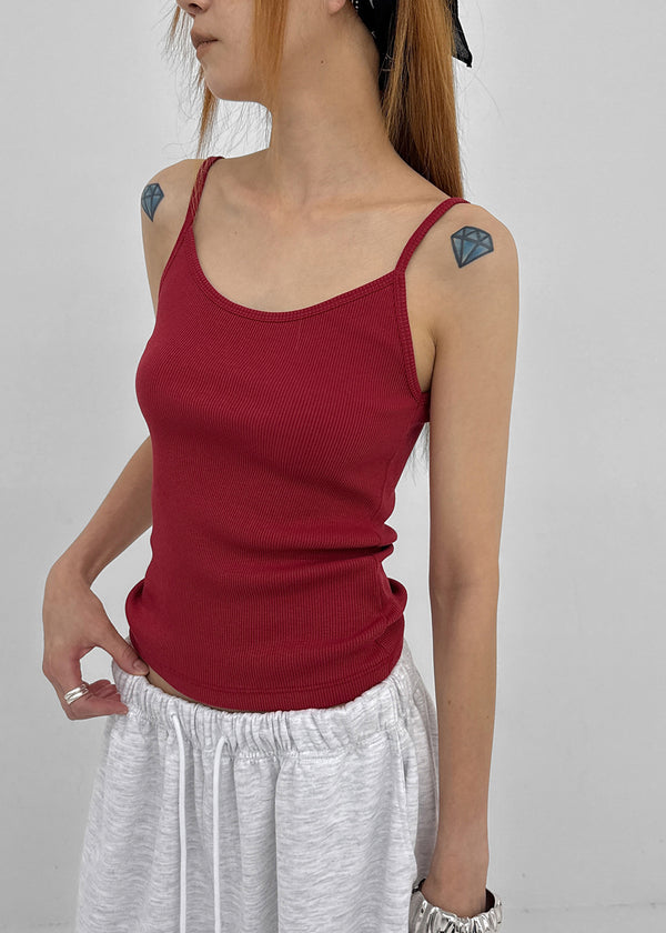 Roselen Ribbed U-Neck Sleeveless