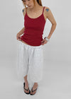 Roselen Ribbed U-Neck Sleeveless