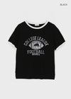 (UNISEX) Burinf Printed Ringer Short Sleeve T-shirt