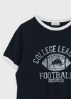 (UNISEX) Burinf Printed Ringer Short Sleeve T-shirt
