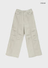 Ney stitch back elastic wide pants