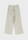 Ney stitch back elastic wide pants
