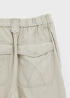 Ney stitch back elastic wide pants