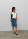 Meko Lace Wrap Short Sleeve Tee