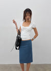 Meko Lace Wrap Short Sleeve Tee