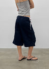 (UNISEX) Jetting Bermuda Back Elastic Cargo Pants