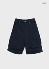 (UNISEX) Jetting Bermuda Back Elastic Cargo Pants