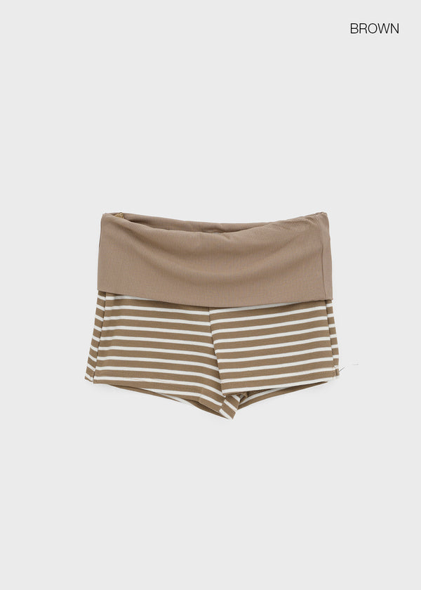 Lisset striped folding shorts