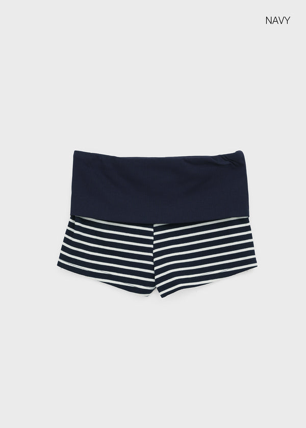 Lisset striped folding shorts