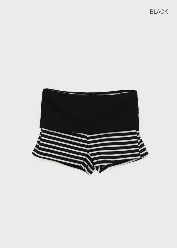 Lisset striped folding shorts