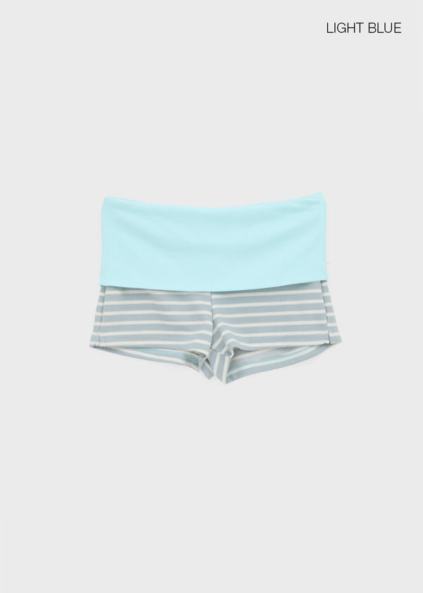 Lisset striped folding shorts