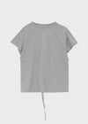 Kyouul Shirred Strap One-Shoulder Short Sleeve Tee